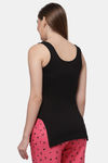 Floret Cotton Camisole (Pack of 2) - White Black — thumbnail 7